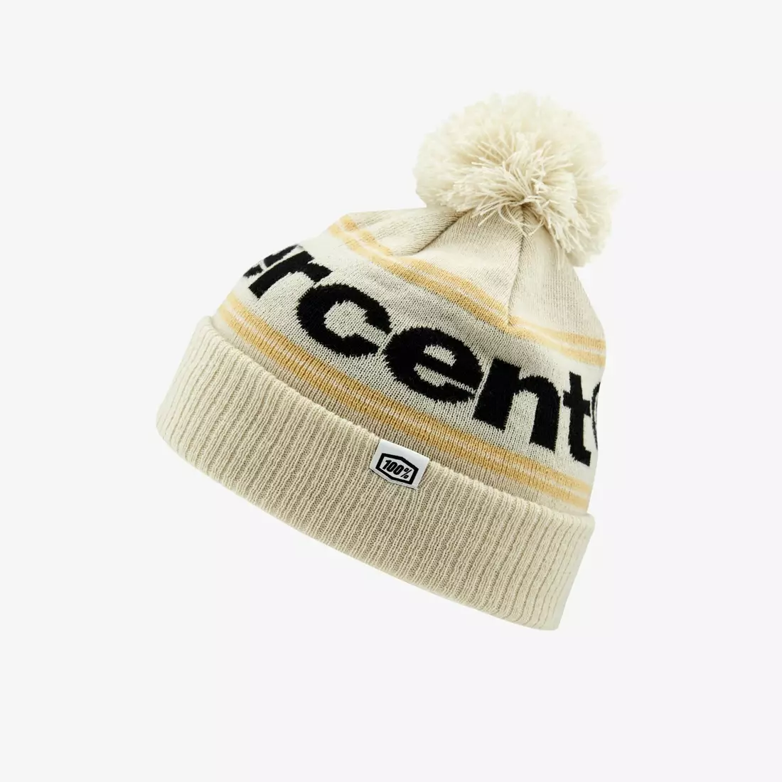 100% winter hat with a pompom RISE Cuff Beanie chalk STO-20122-396-01