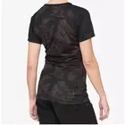 100% women's sports t-shirt AIRMATIC black floral 