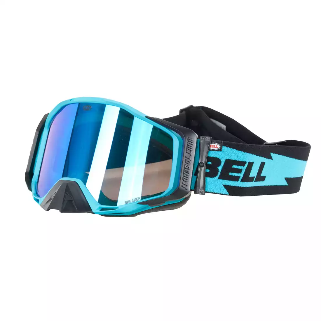 BELL bicycle goggles BREAKER Bolt Matte Black/Blue (REFLEX REVO BLUE MIRROR - SMOKE TINT) BEL-7122856