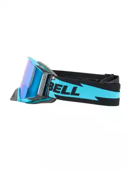 BELL bicycle goggles BREAKER Bolt Matte Black/Blue (REFLEX REVO BLUE MIRROR - SMOKE TINT) BEL-7122856