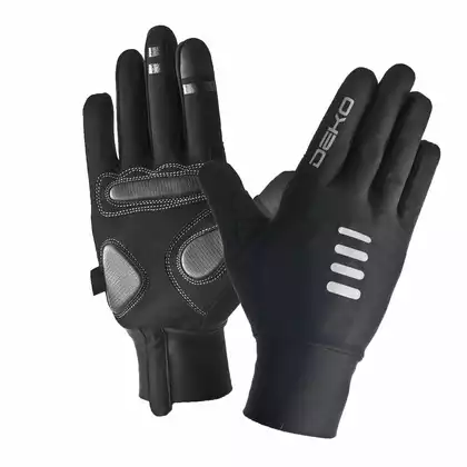DEKO GLA-001 men's transition bicycle gloves, black