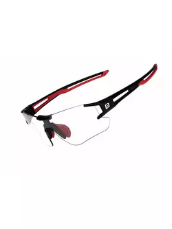 Rockbros 10125 bicycle / sports glasses with photochrome black/red 