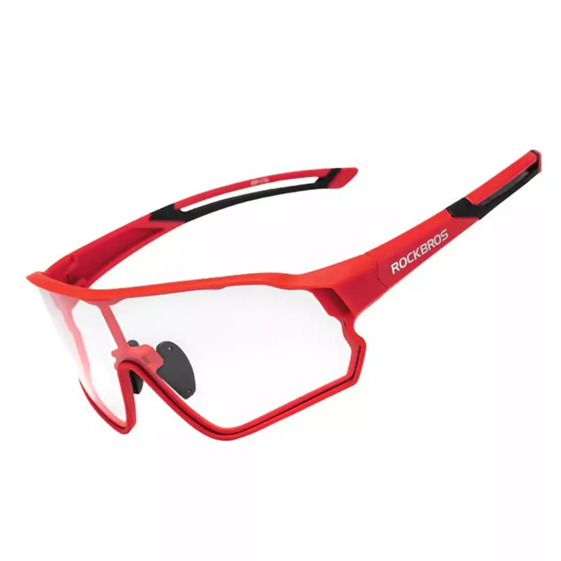 ROCKBROS Photochromic Cycling Sunglasses Sports Eyewear UV400 Goggles Black Red 