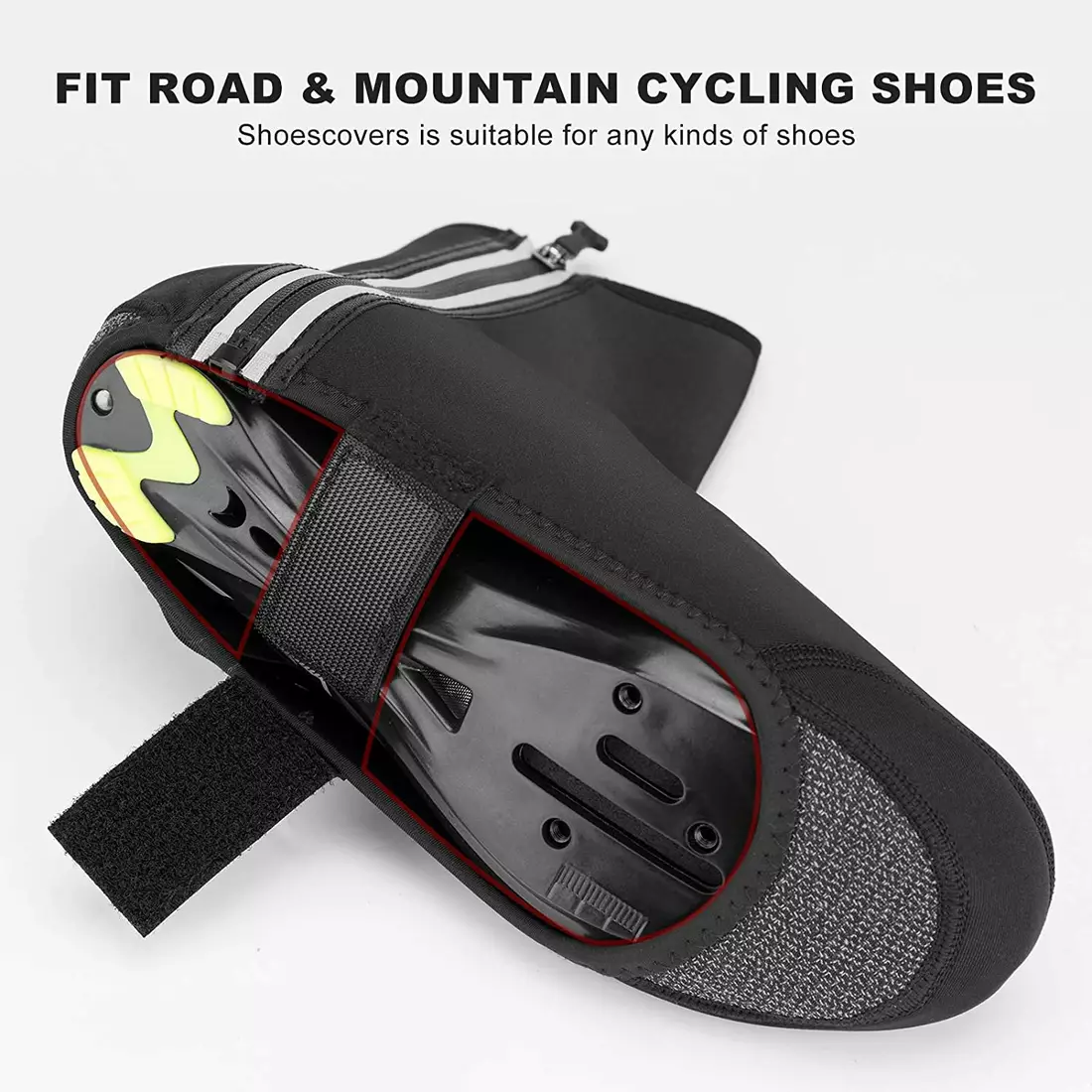 Rockbros waterproof cycling shoe covers, black LF1052-1
