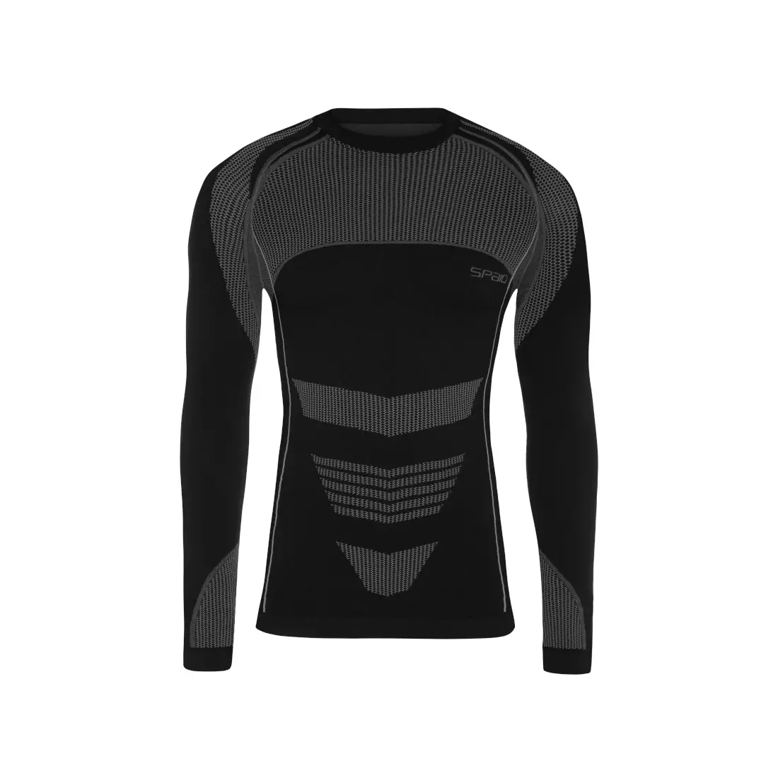 SPAIO base layer mens thermal underwear jersey  THERMO-EVO black/grey