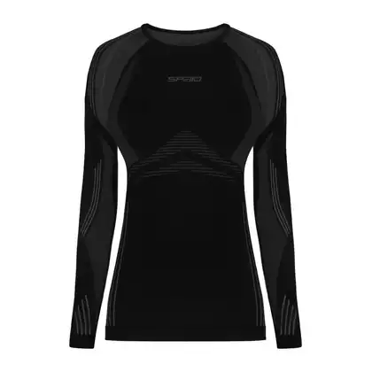 SPAIO base layer mens thermal underwear jersey POWERFUL black/grey