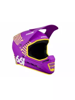 SisSixOne 661 RESET DAZZLE PURPLE Fullface purple-yellow bicycle helmet 