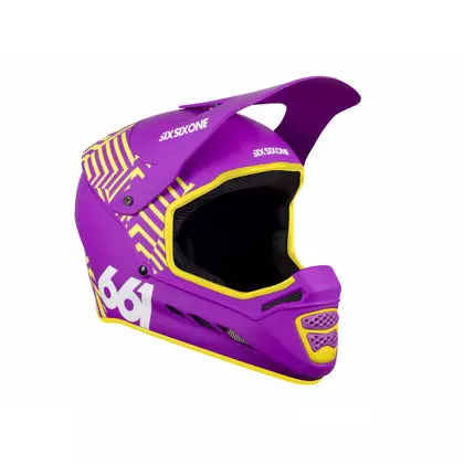 SisSixOne 661 RESET DAZZLE PURPLE Fullface purple-yellow bicycle helmet 
