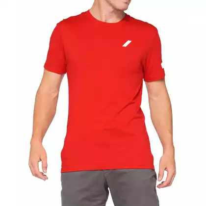 100% men's sports t-shirt with short sleeves TILLER red 