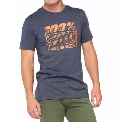 100% men's sports t-shirt with short sleeves TRADEMARK navy heather
