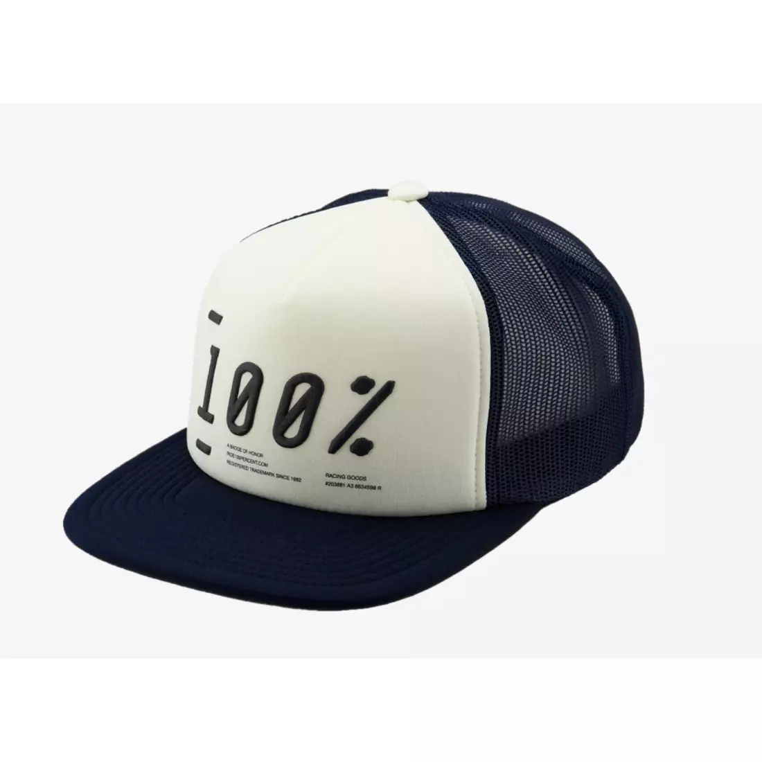 100% baseball cap TRANSFER navy blue and lime