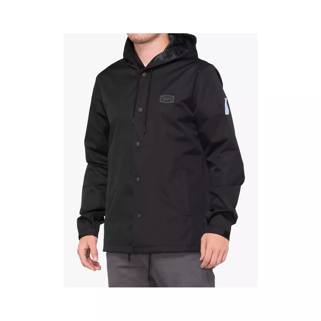 100% men's rain jacket APACHE Hooded Snap Jacket STO-39006-001-11