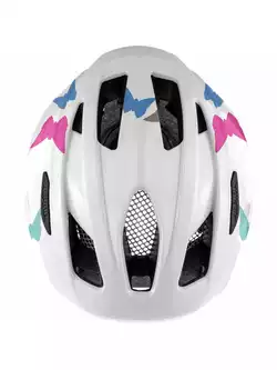 ALPINA PICO Children's bicycle helmet, pearlwhite butterflies gloss