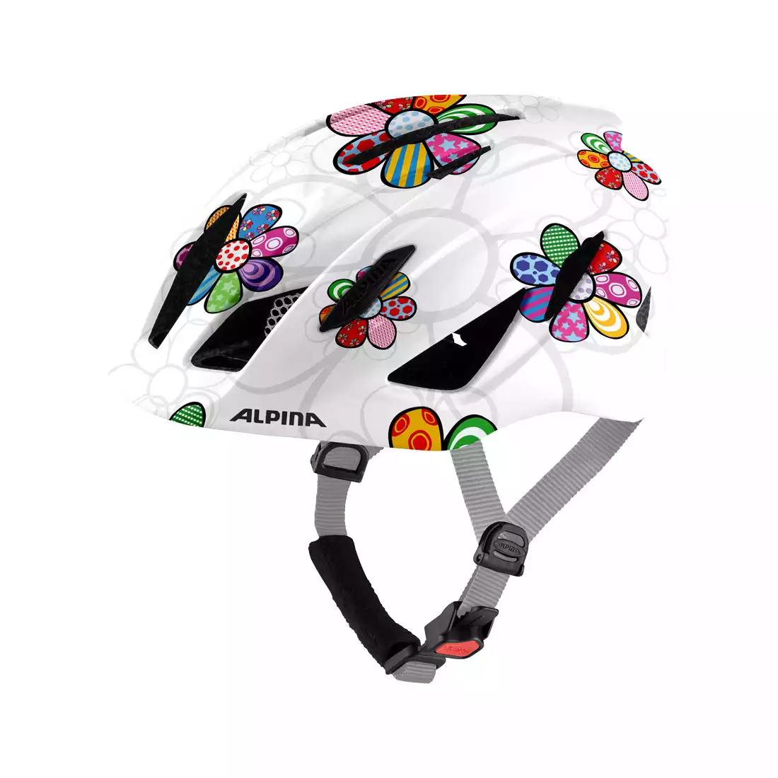 ALPINA PICO Children's bicycle helmet, pearlwhite-flower gloss