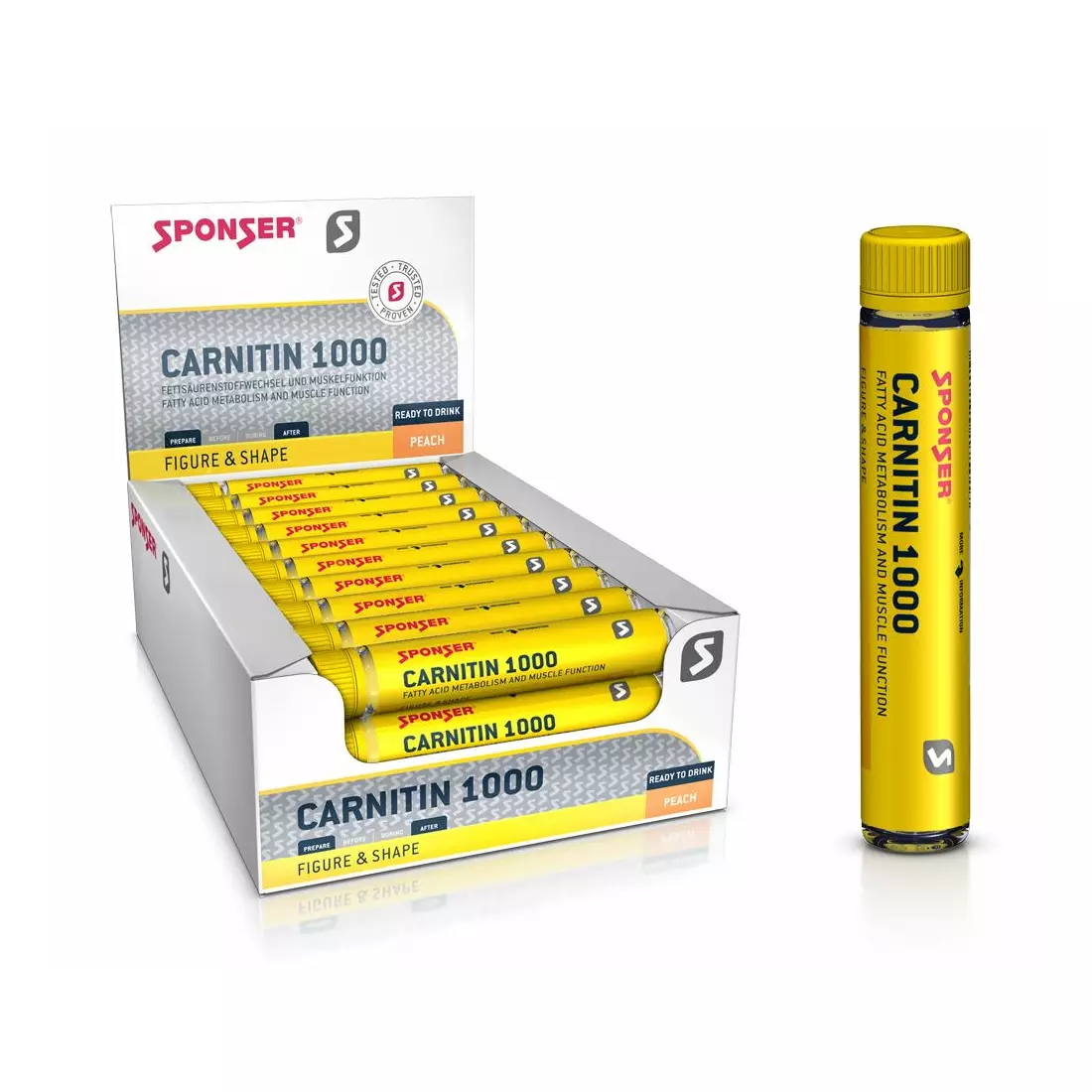 Carnitine SPONSER L-CARNITIN 1000 peach (box of 30 ampoules x 25 ml)