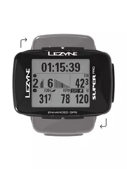 LEZYNE bike counter SUPER PRO GPS HRSC LOADED (heart rate band + speed/cadence sensor) LZN-1-GPS-SPR-V404-HS