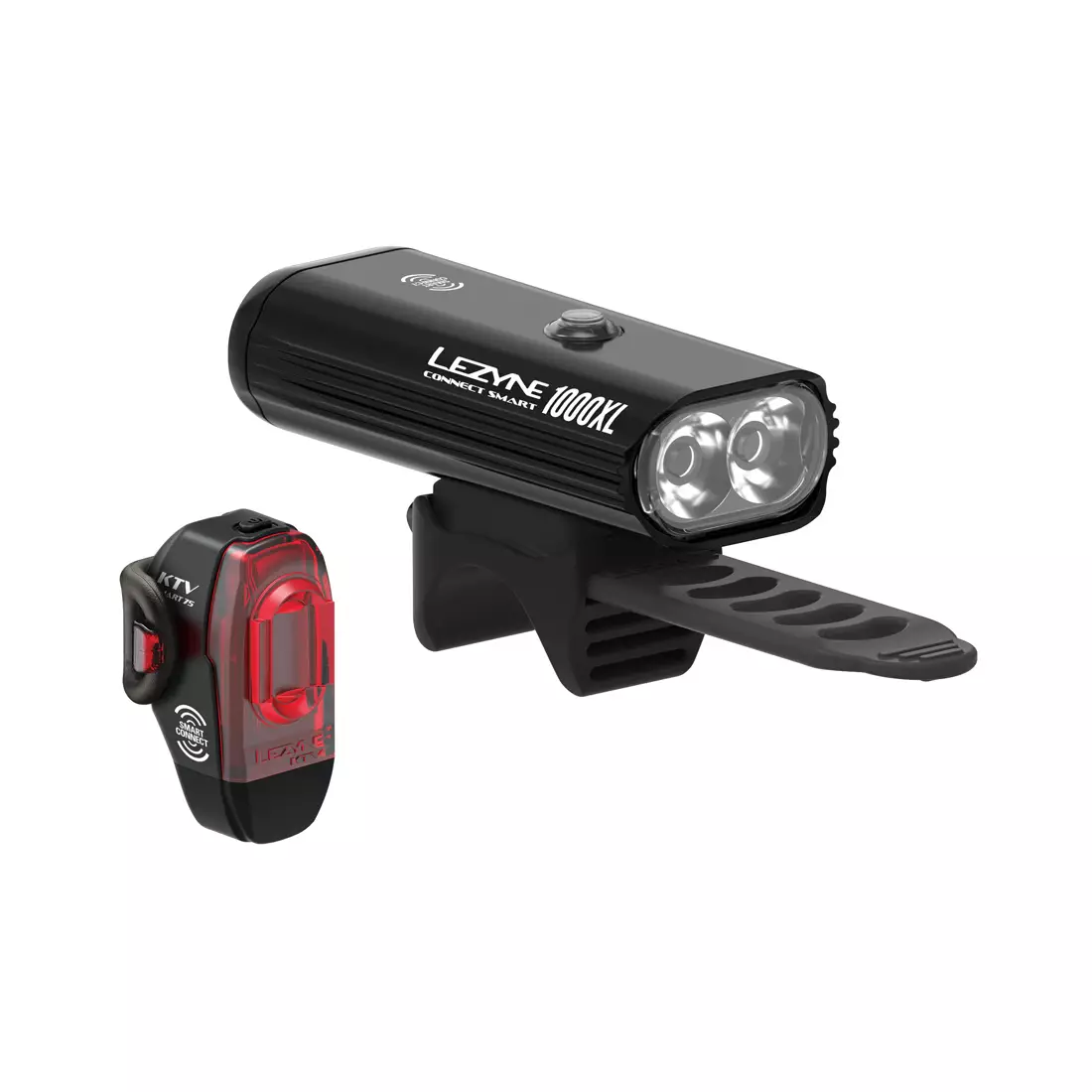 LEZYNE set of bicycle lights  CONNECT SMART 1000XL / KTV PRO SMART DRIVE black LZN-1-LED-32P-V104