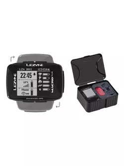 Loaded bicycle computer LEZYNE MACRO PLUS GPS HRSC (heart band + speed / cadence sensor included)