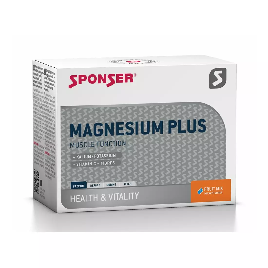 Magnesium SPONSER MAGNESIUM PLUS in powder mix of fruit (box of 20 sachets x 6.5 g)