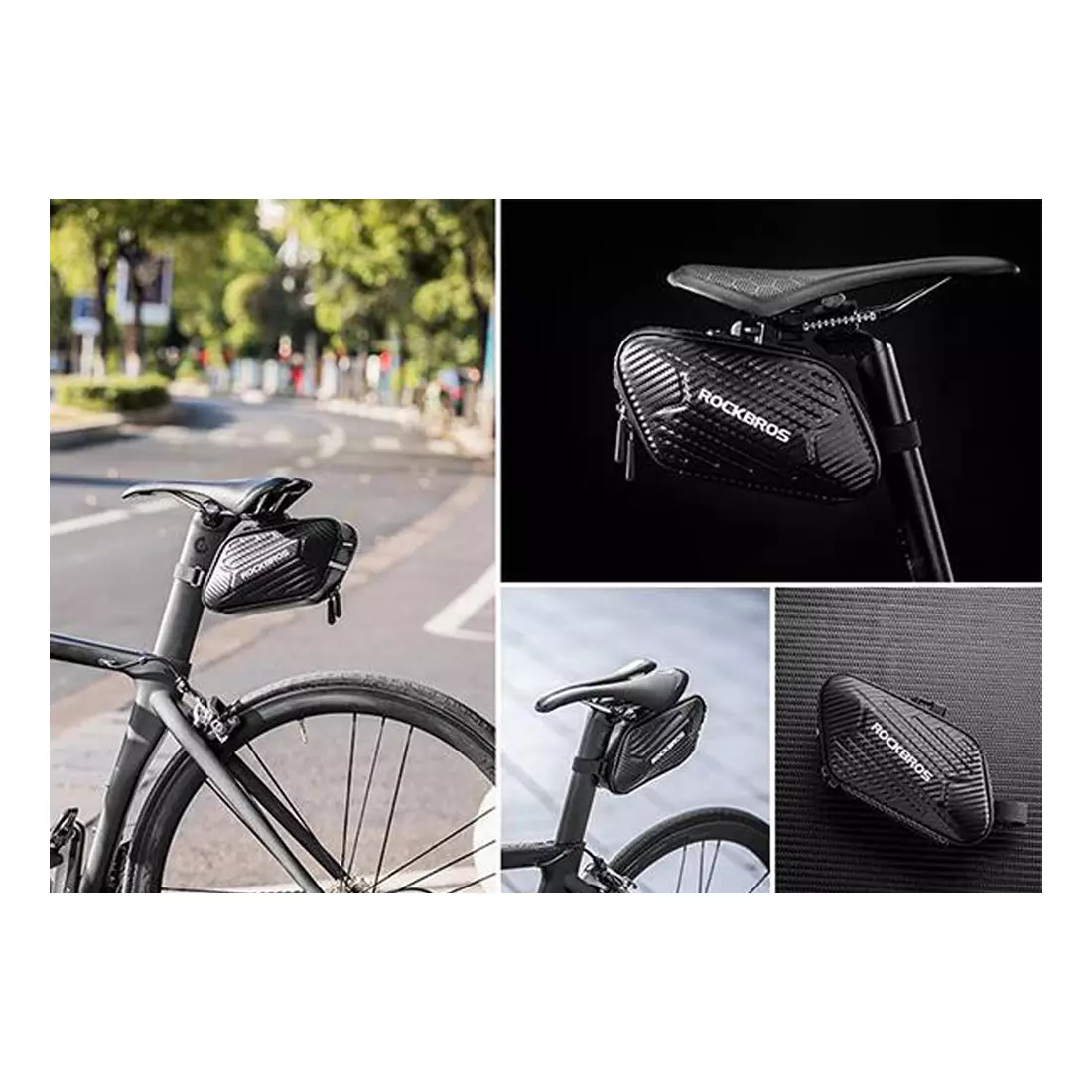 Rockbros Hard Shell Bicycle seat bag 1,5l, black B59
