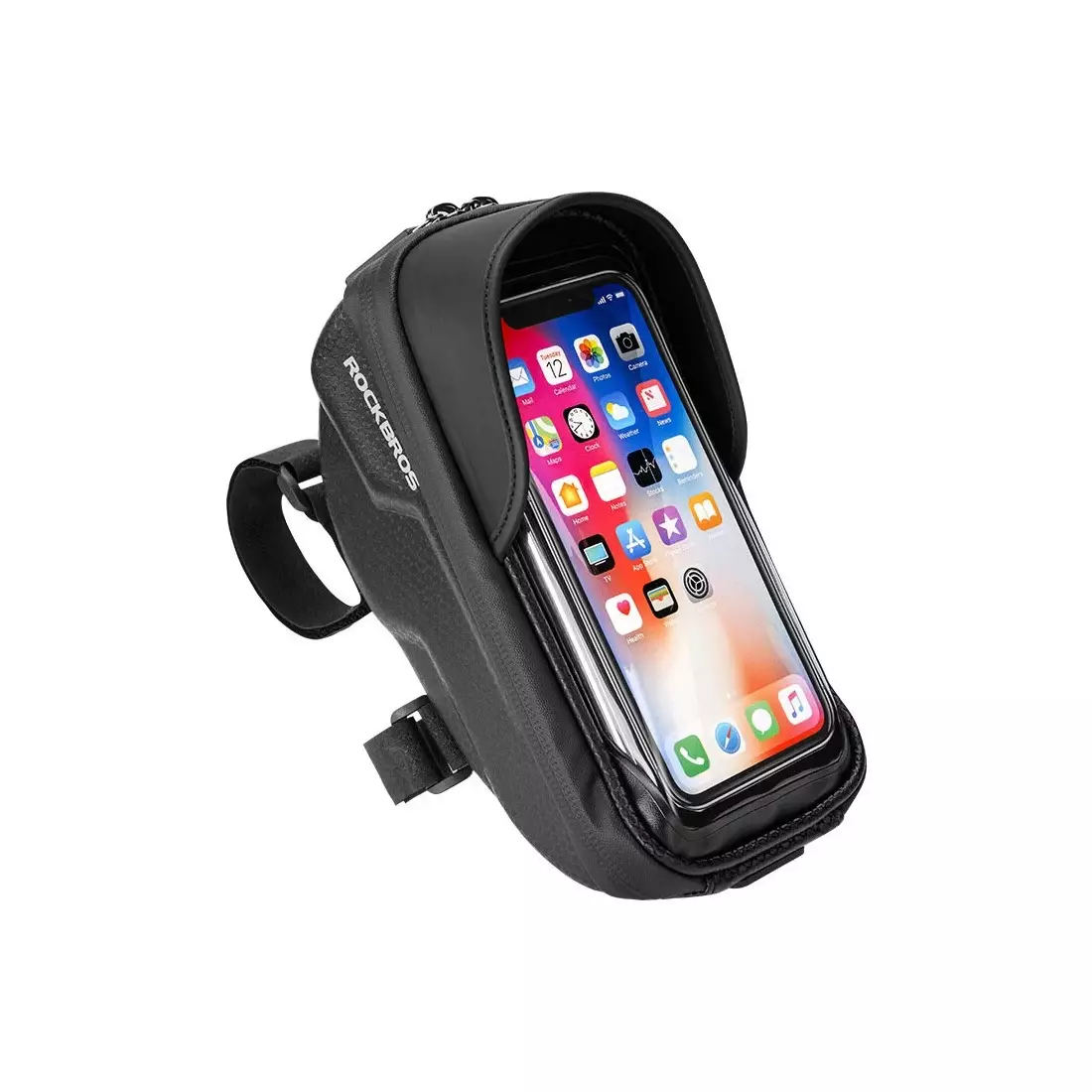 Rockbros Hard Shell Waterproof phone bag up to 6,2&quot; for handlebar/stem, black B70