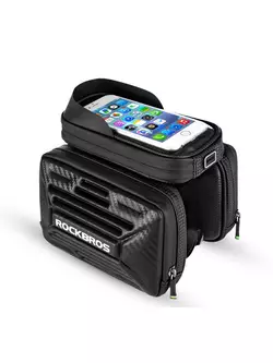 Rockbros Hard Shell waterproof phone frame bag 6.2&quot; black B53-6.2