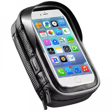 Rockbros Waterproof phone bag up to 6,2&quot; for handlebar/stem, black B31-BK