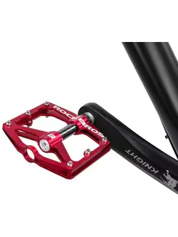 Rockbros aluminium platform pedals Carbon, red 2017-12ERD-NEW