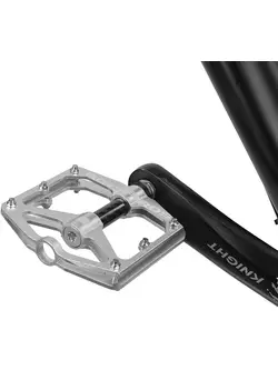 Rockbros aluminium platform pedals Carbon, silver 2017-12ES-NEW