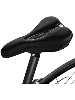 Rockbros gel seat cover with rain cover, black LF047 / LF-FYZ01