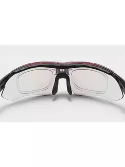 Rockbros sports glasses with photochrome + correction insert red 10141