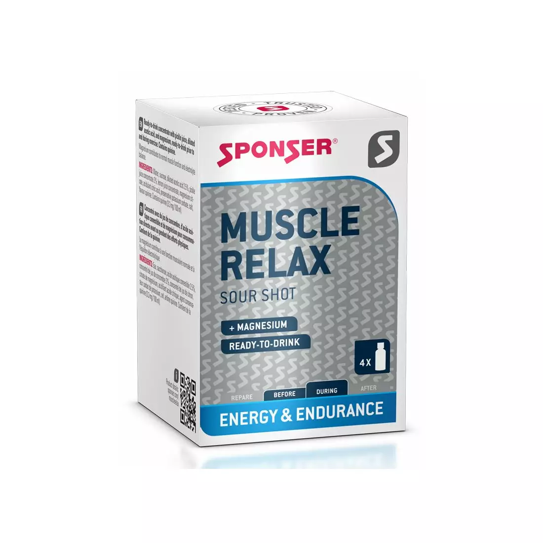 Supplement for muscle cramps SPONSER MUSCLE RELAX  in bottles (box of 4 x 30 ml)