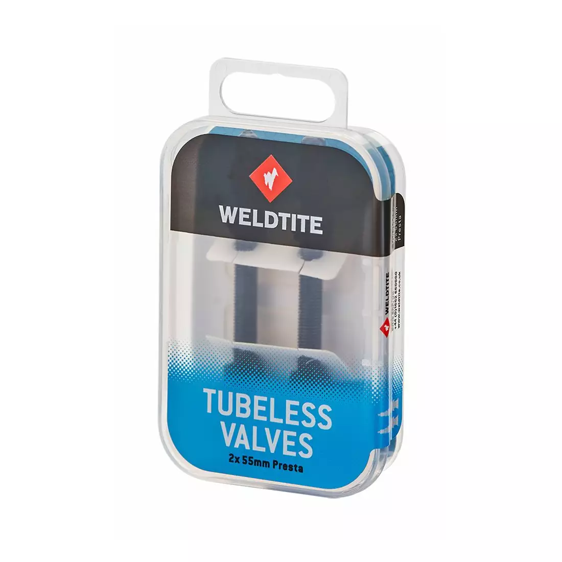 Valve set WELDTITE TUBELESS VALVE KIT 2 x 55mm Presta (box)