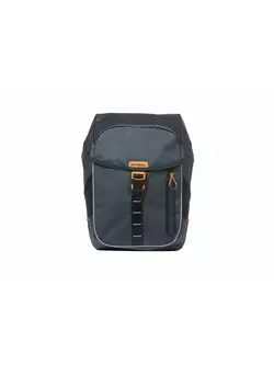 BASIL backpack/bike pannier MILES TARPAULIN DAYPACK 17L black orange 18087