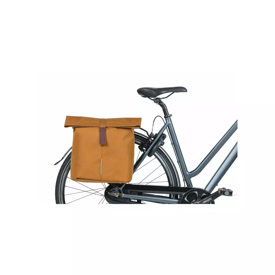 BASIL rear bicycle panniers CITY DOUBLE BAG 32L camel brown 18073