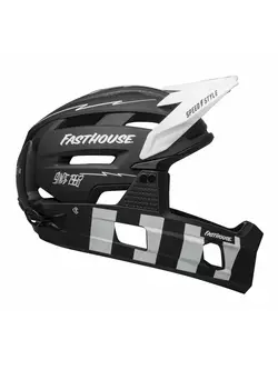BELL SUPER AIR R MIPS SPHERICAL full face bicycle helmet, matte black white fasthouse
