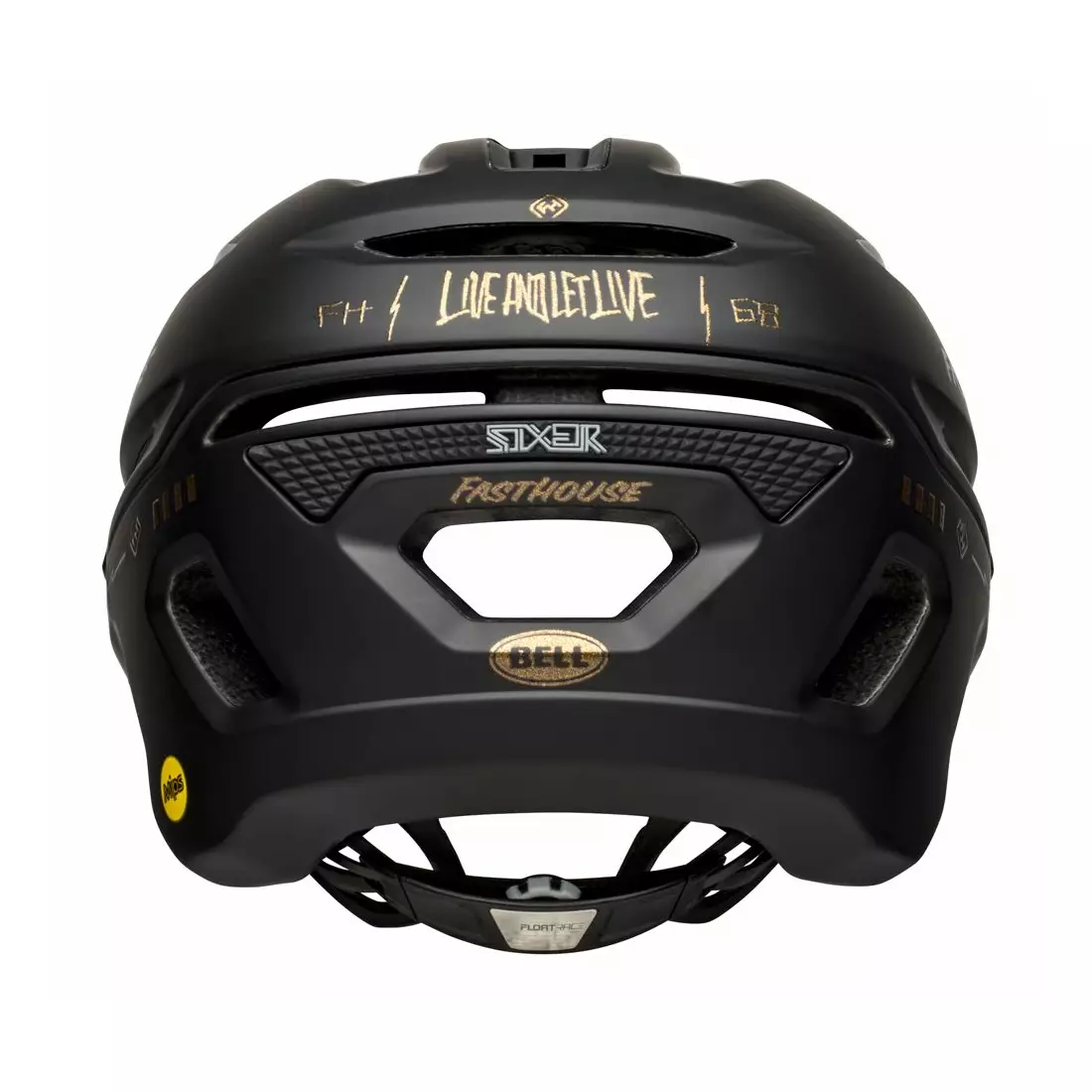 BELL bicycle helmet mtb SIXER INTEGRATED MIPS, fasthouse matte gloss black gold 