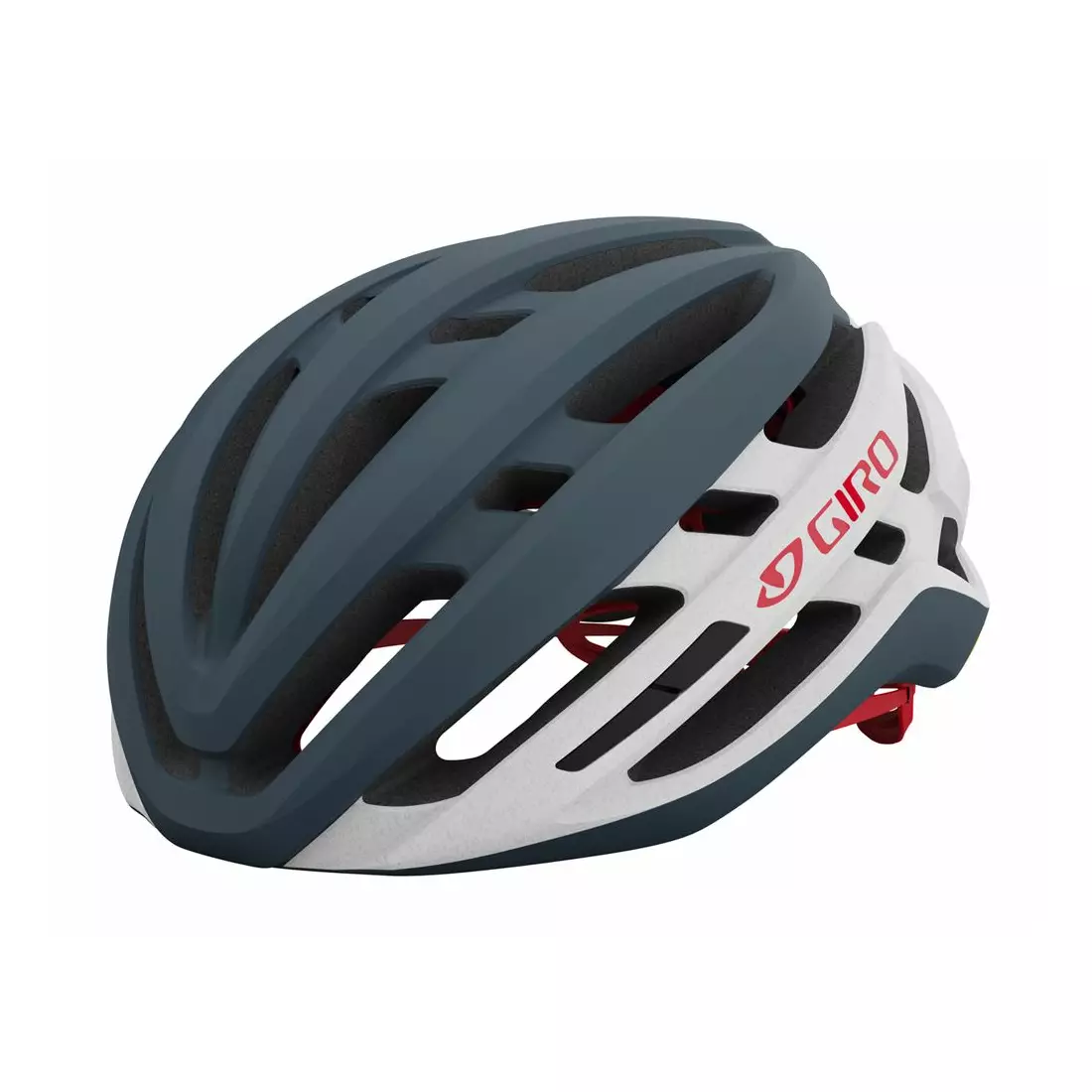GIRO AGILIS INTEGRATED MIPS road bike helmet, matte portaro gray white red