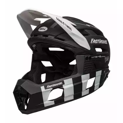 BELL bike helmet full face SUPER AIR R MIPS SPHERICAL matte black white fasthouse BEL-7127386
