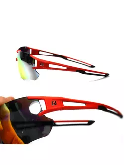 Rockbros 10128 bicycle sports glasses with polarized black-red 