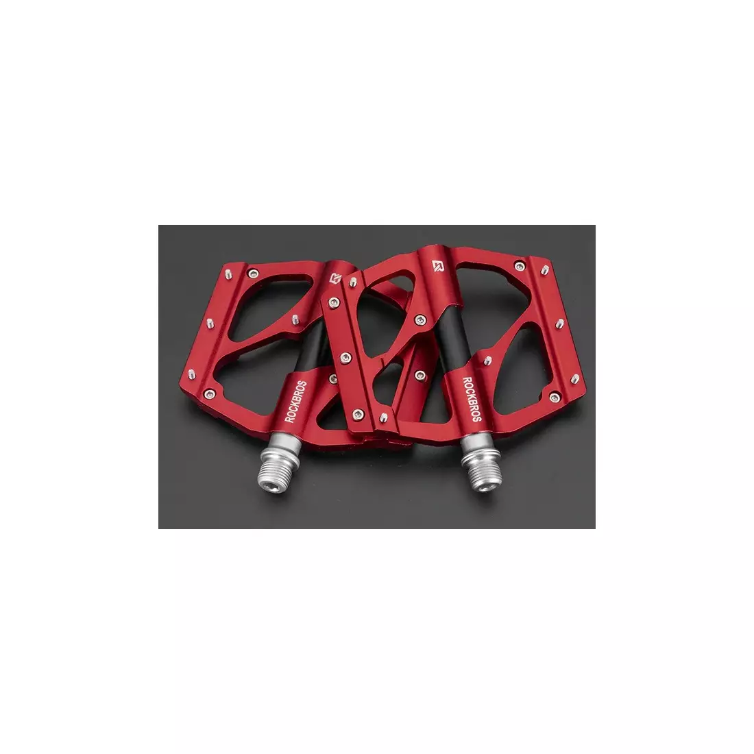 Rockbros platform pedals aluminium, red 2020-12BRD