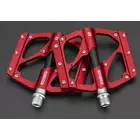 Rockbros platform pedals aluminium, red 2020-12BRD