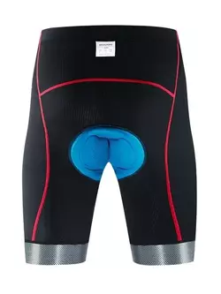 WOSAWE BL111-R men's cycling shorts, no suspenders, gel liner, black/red