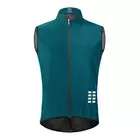 WOSAWE BL221-Q men's windproof cycling vest with mesh back, blue