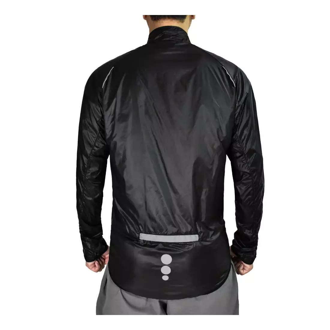 WOSAWE BL243-B men's ultralight cycling wind jacket, black