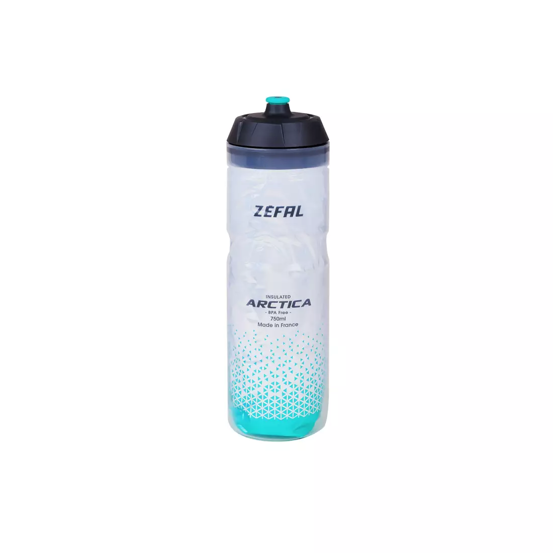 ZEFAL bicycle thermal water bottle ARCTICA 75 silver/caraibean blue 0,75L ZF-1672