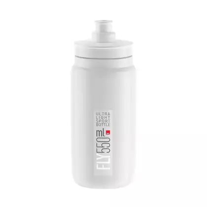 ELITE FLY Bicycle water bottle 550ml, White