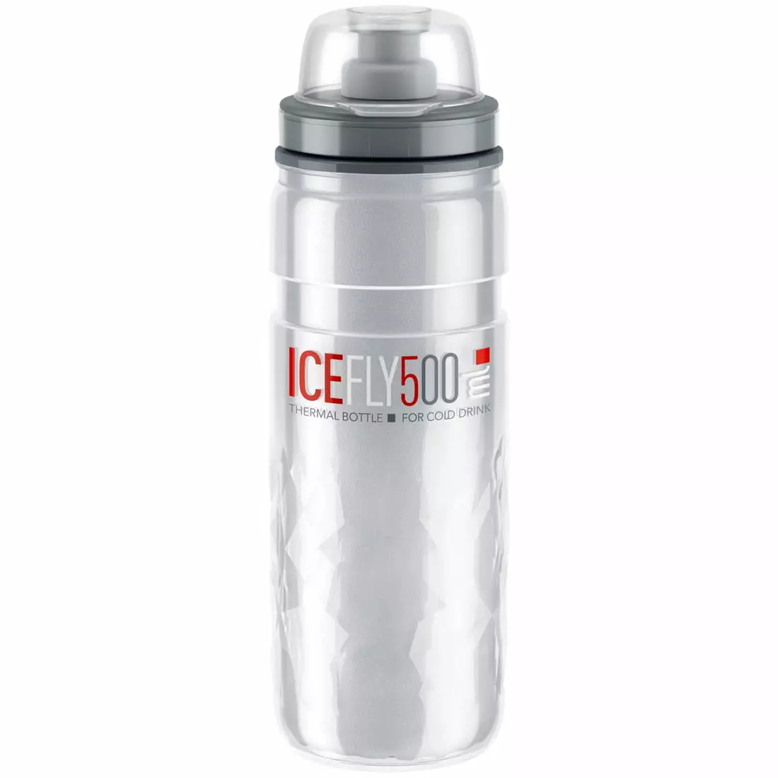ELITE ICE FLY thermal bicycle bottle 500 ml, clear