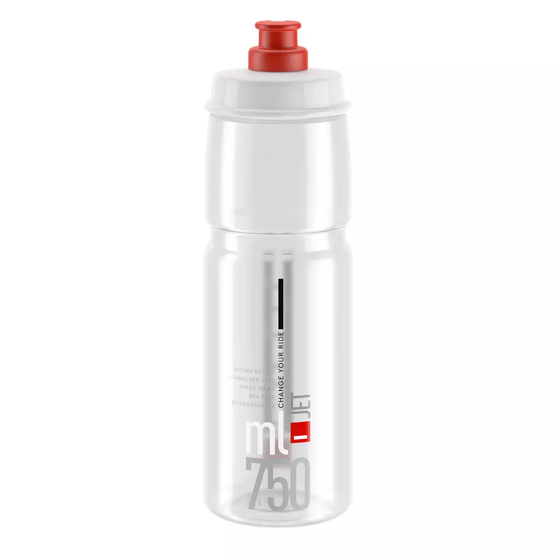 ELITE JET bicycle water bottle 750 ml, clear