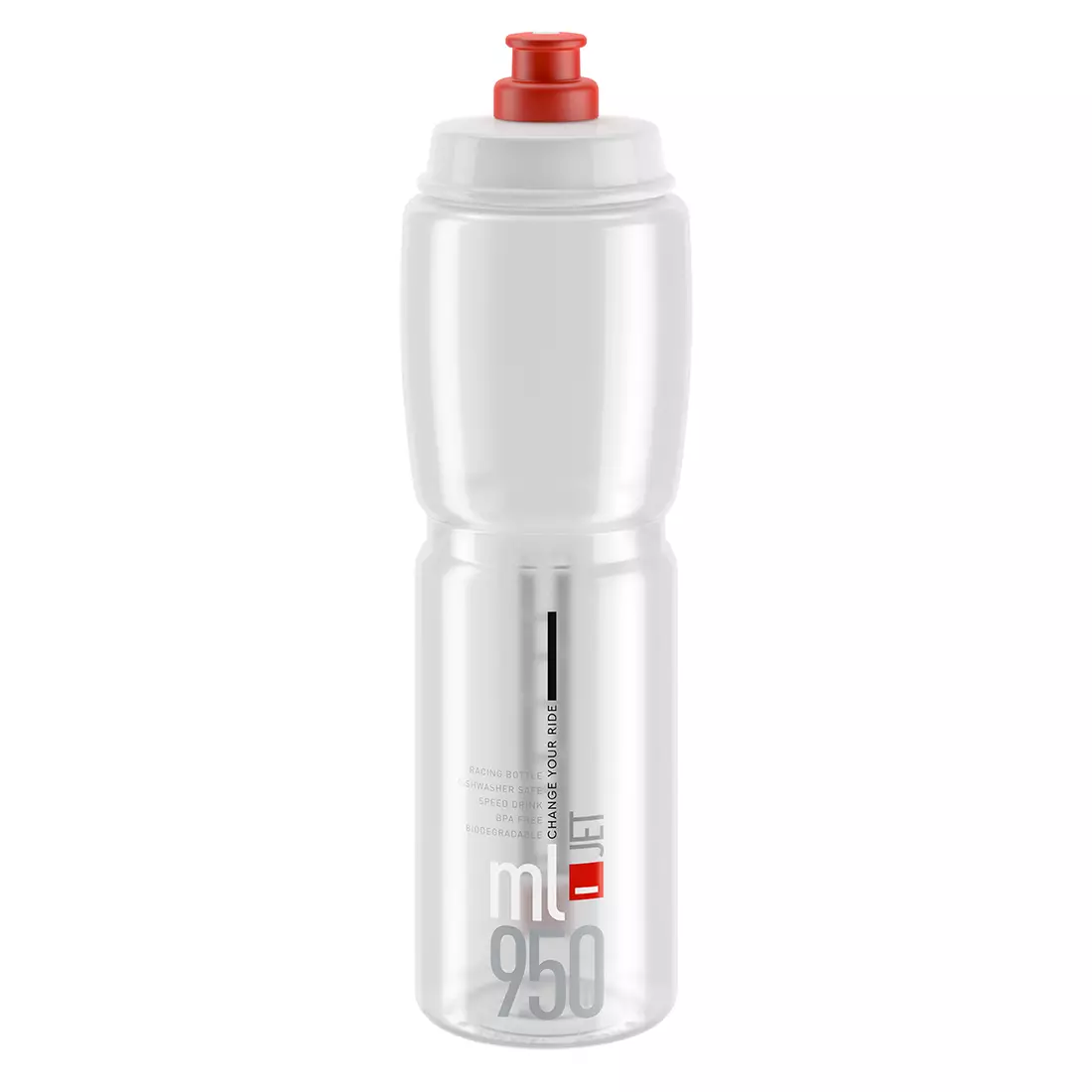 ELITE JET bicycle water bottle 950 ml, clear